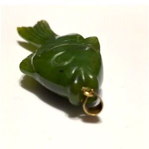 Beautiful green New Zealand jade fish pendant  Approximately 3inches long